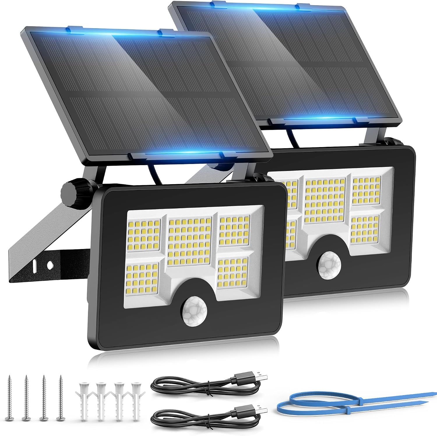 Detalle de OHAYORI Focos Solares Exterior 122 LED 2200 mAh