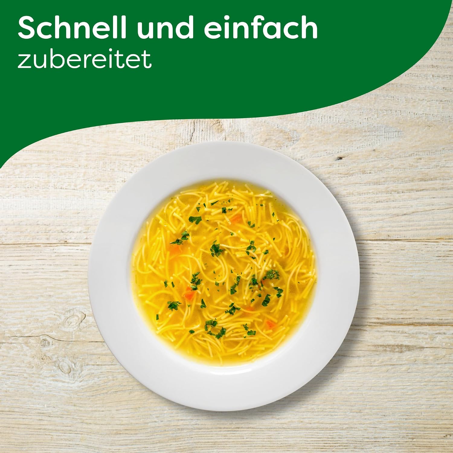 Detalle de Knorr Suppenliebe Hühnersuppe – Nudelsuppe mit vielen Nudeln, ohne Zusatzstoffe und Farbstoffe (750 ml, 3 Teller)