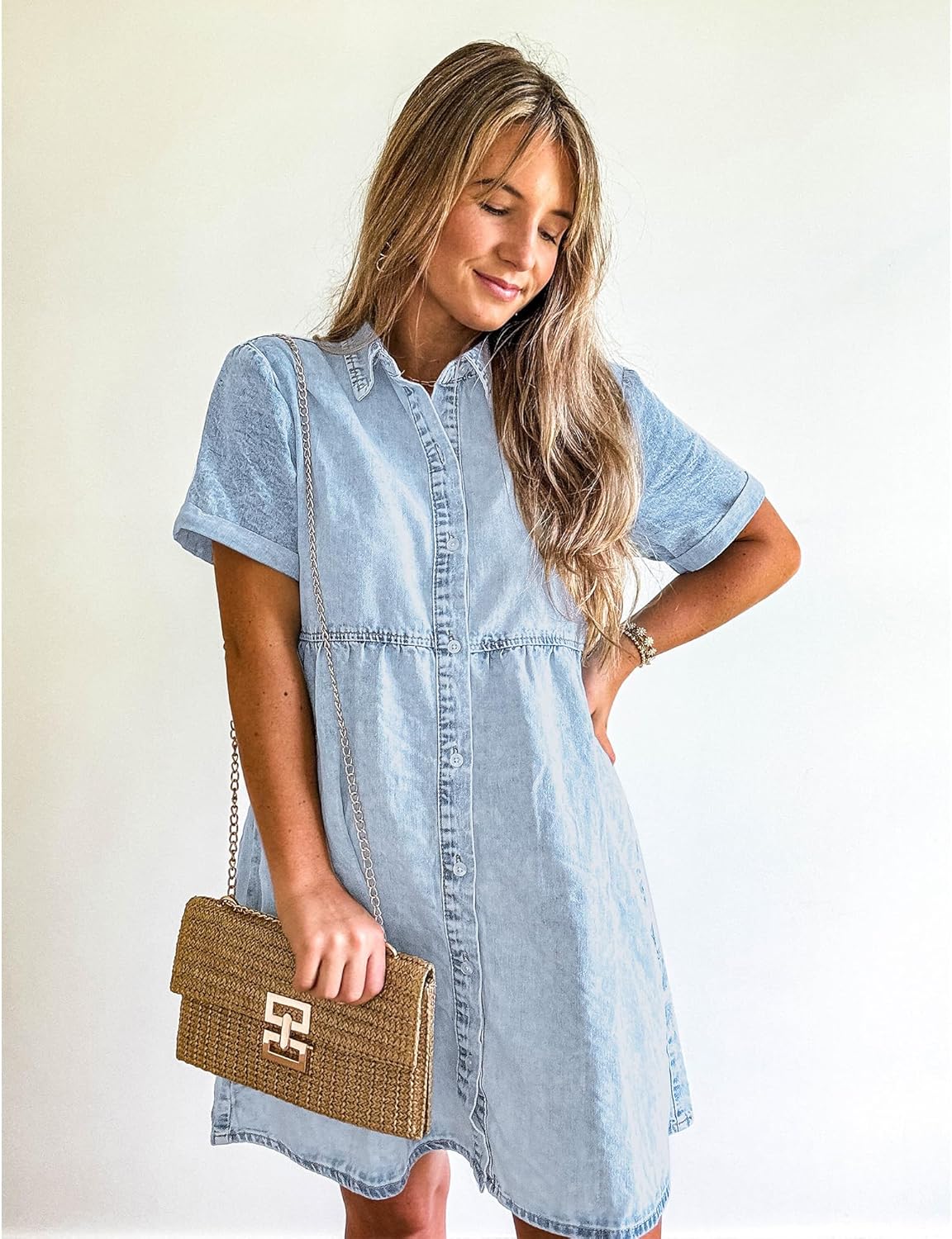 Thumbnail 4 de GRAPENT Denim Dress Babydoll, Size Guide