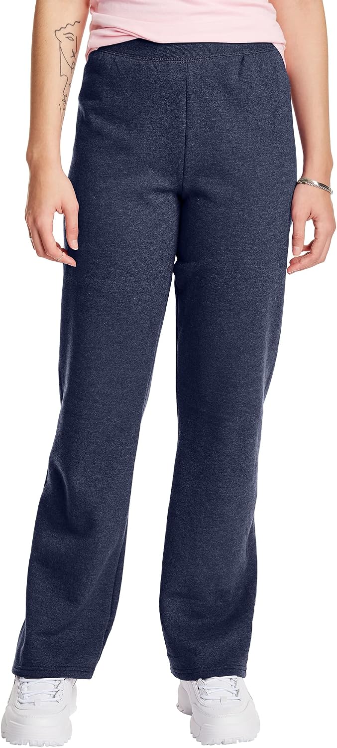Detalle de Hanes O4634 Women's EcoSmart Fleece Sweatpants, Open-Bottom Leg
