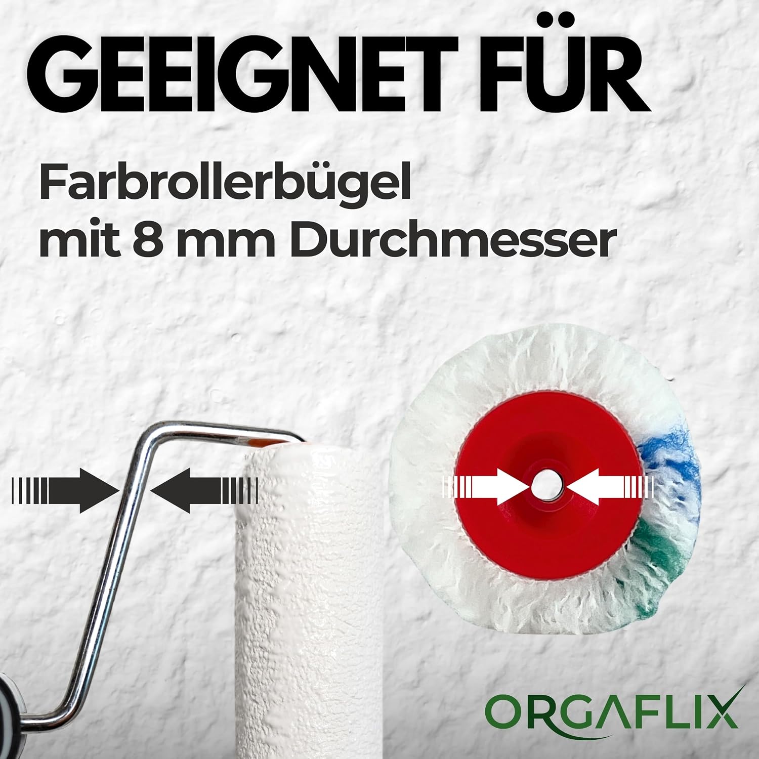 Thumbnail 5 de ORGAFLIX Profi Farbwalze 25 cm (2 Stück) – Florhöhe ca. 18 mm, Kern 48 mm