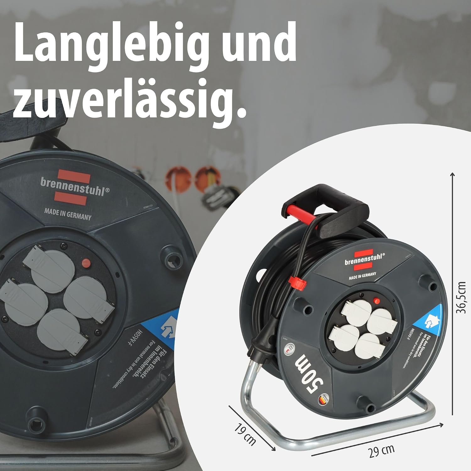 Thumbnail 6 de Brennenstuhl Garant V2 Kabeltrommel 50 m – Zuverlässige Verlängerung mit Überhitzungsschutz