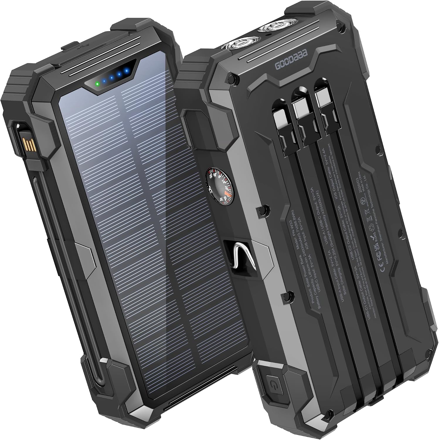 Detalle de GOODaaa Solar Power Bank 24000mAh