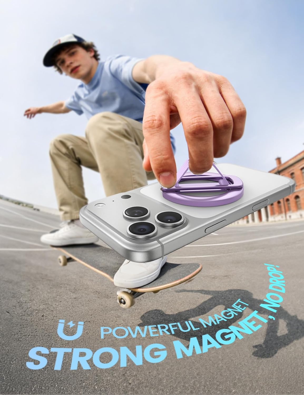 Detalle 1 de Lamicall STRR07-US-PE Magnetic Phone Loop Grip, Lavender Silicone