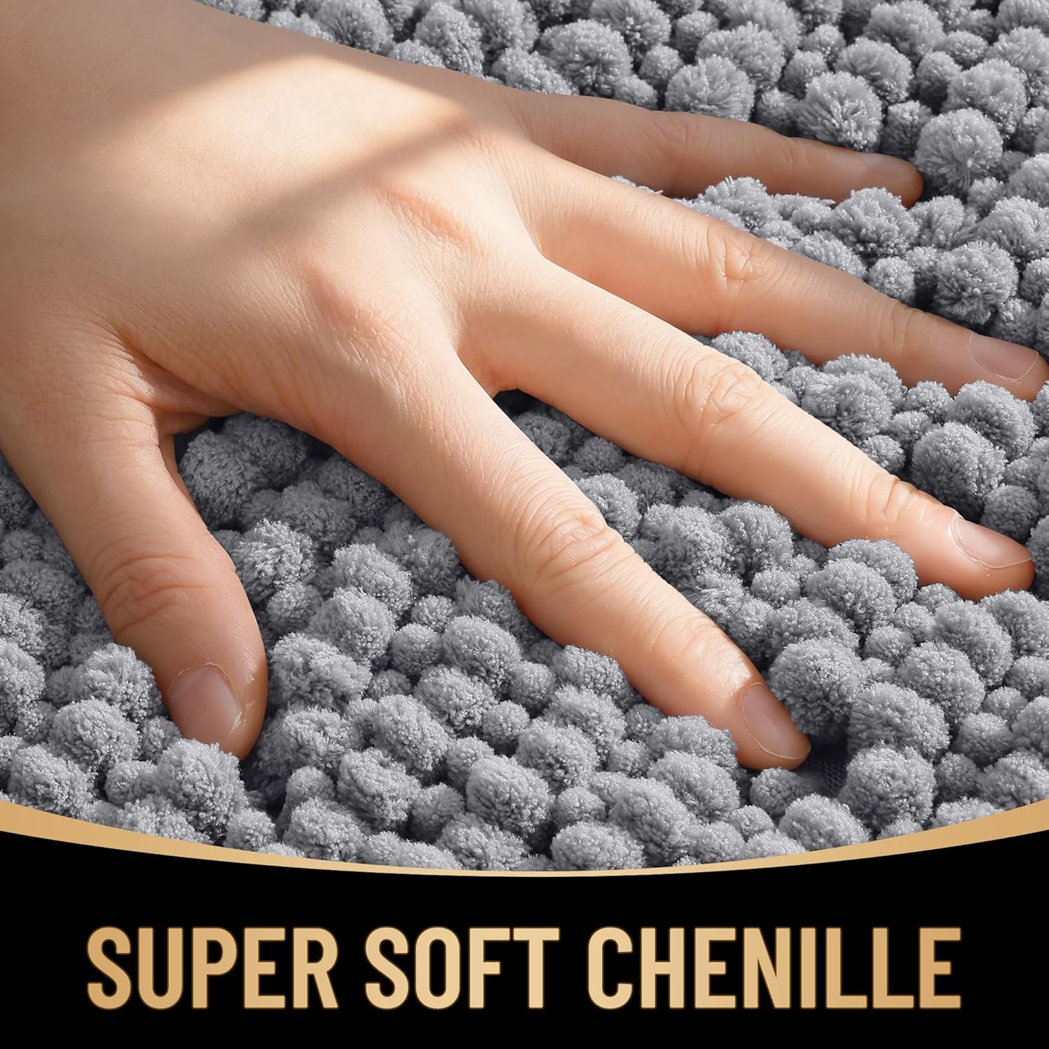 Thumbnail 1 de OLANLY Thick Bathroom Rugs 30x20 Chenille