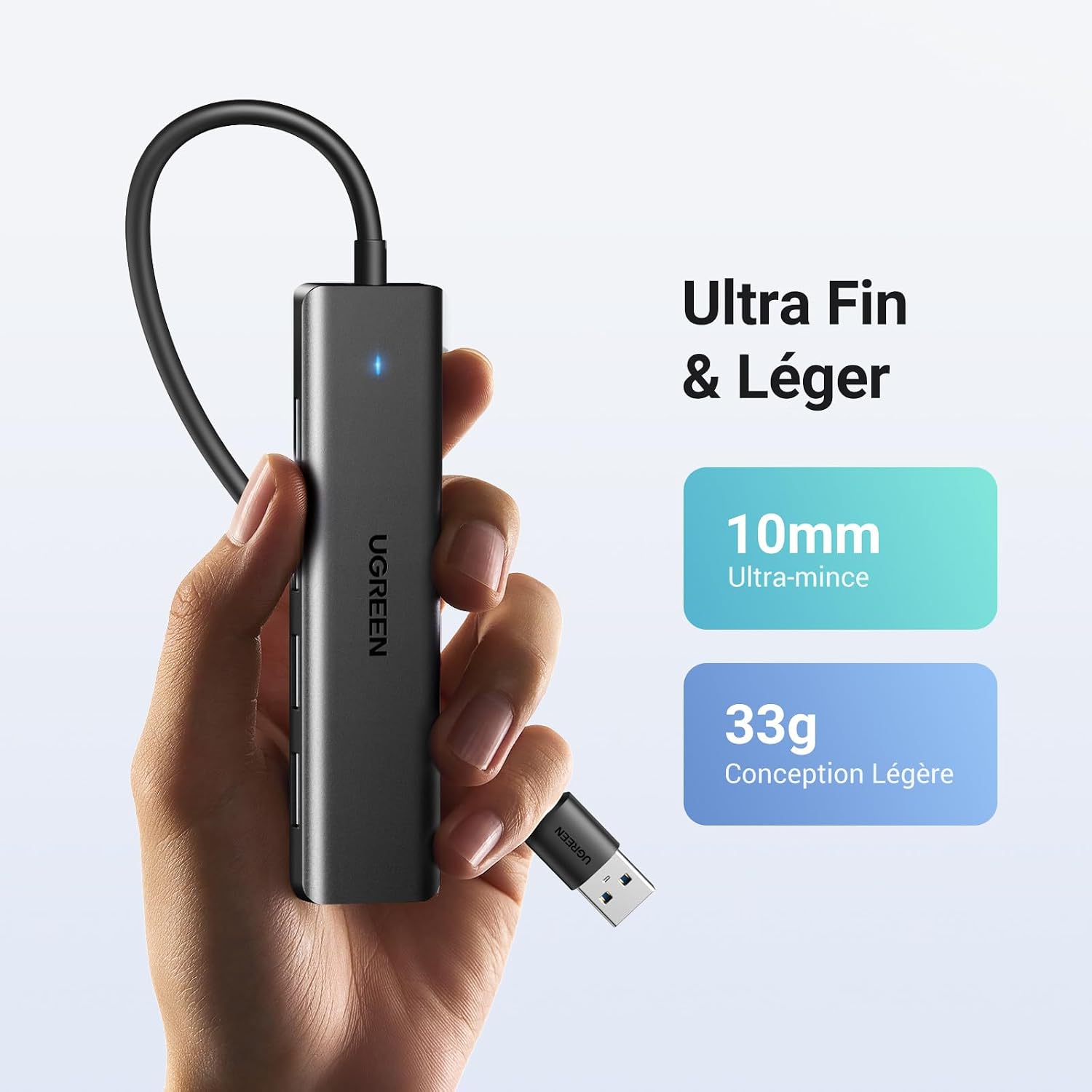 Thumbnail 6 de UGREEN Hub USB 3.0 à 4 ports – multiport ultra-fin (15 cm) USB-A vers USB-A