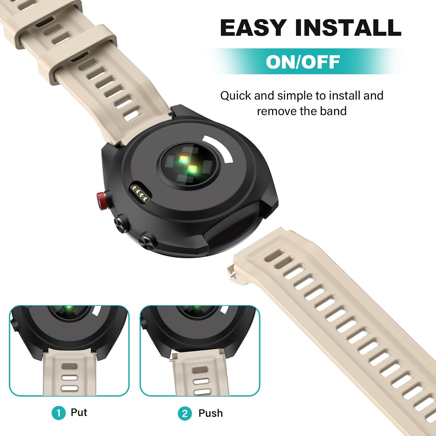 Thumbnail 4 de OVERSTEP Silicone Strap for Garmin Approach S70 47mm