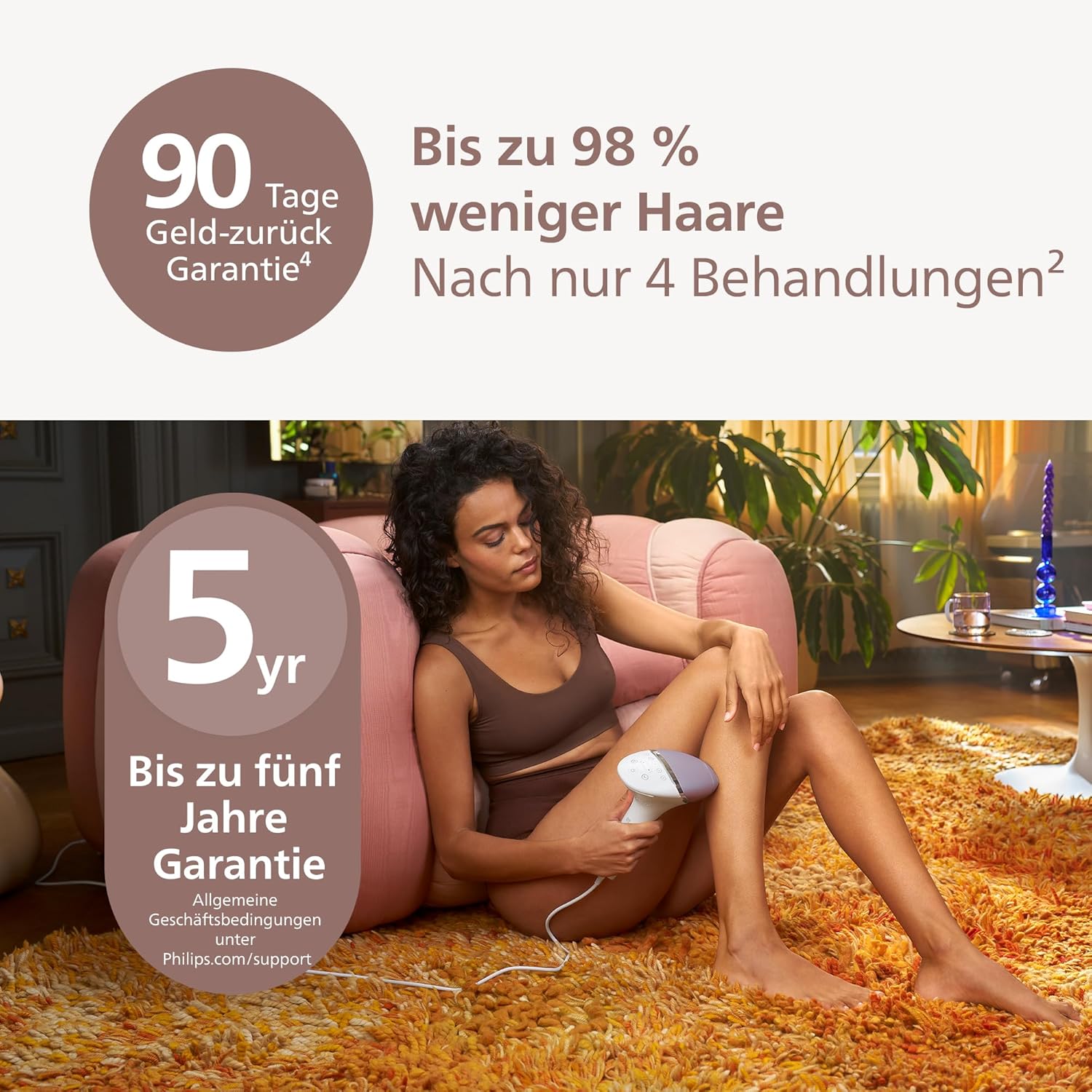 Thumbnail 2 de Philips Lumea IPL 8000 Series BR I944/00 – Haarentfernungsgerät mit SenseIQ Technologie, 2 Aufsätze