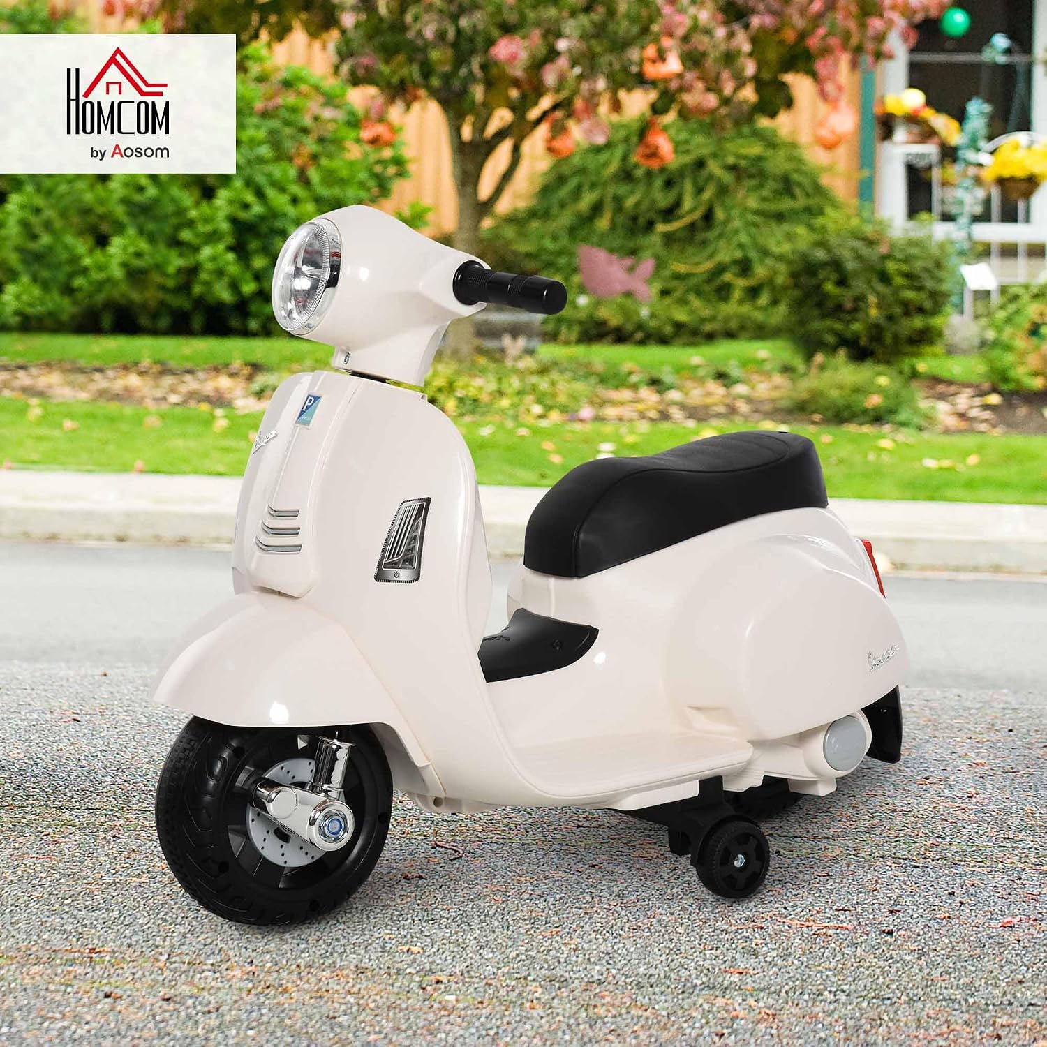 Detalle 2 de HOMCOM Moto elettrica per bambini Vespa 6V, 18–36 mesi