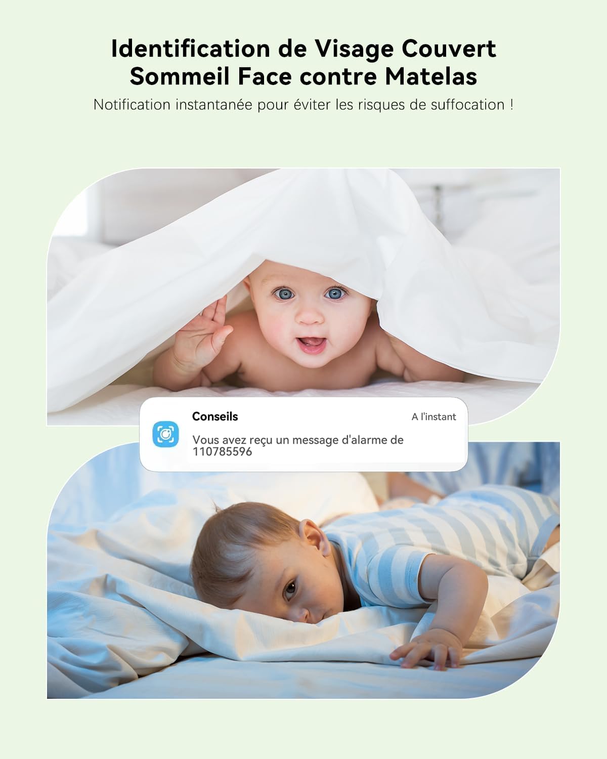 Thumbnail 2 de COCOCAM 2K 4MP IA Babyphone Camera avec écran 5'' – Surveillance intelligente du bébé