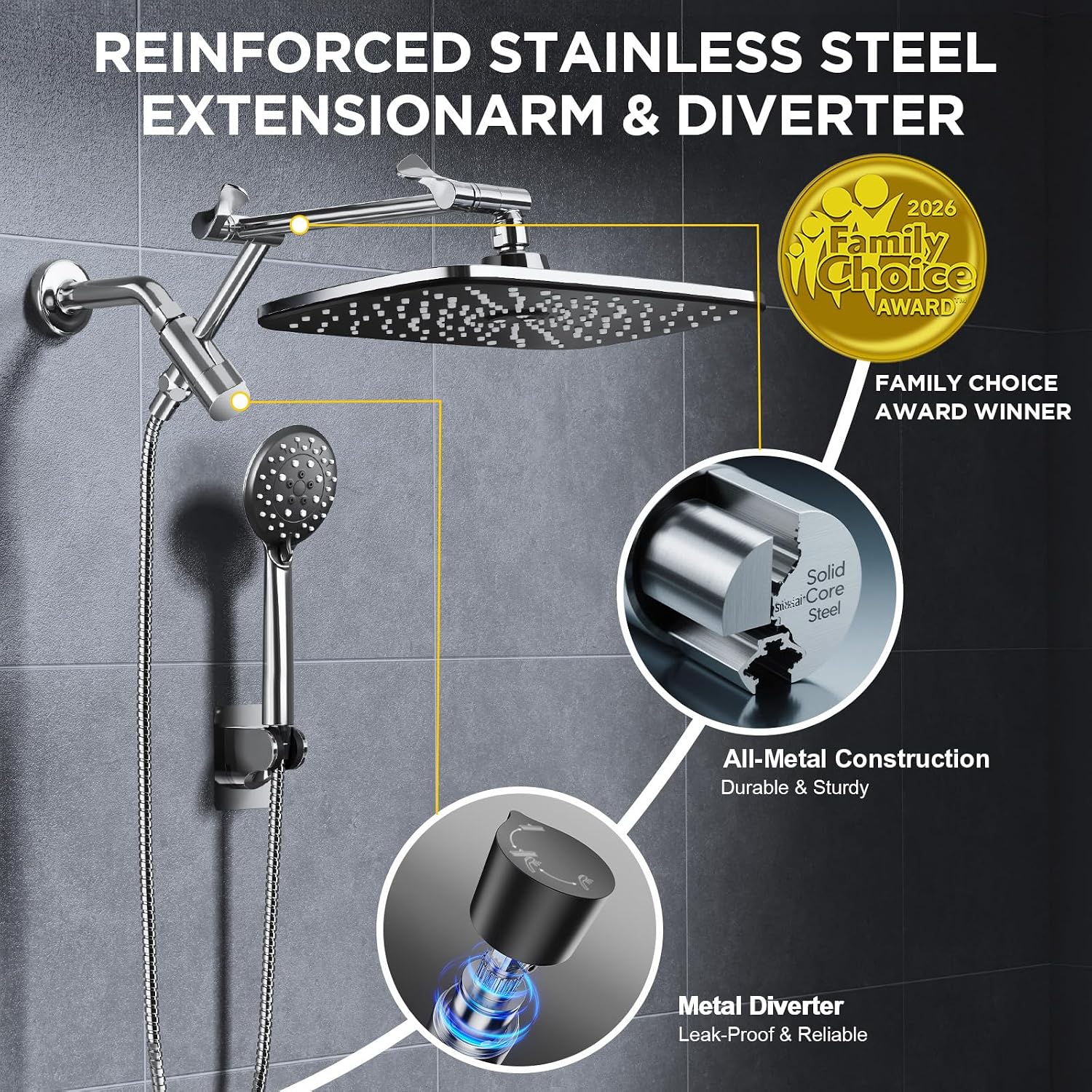 Thumbnail 3 de Veken 11.8" Rain Shower Head