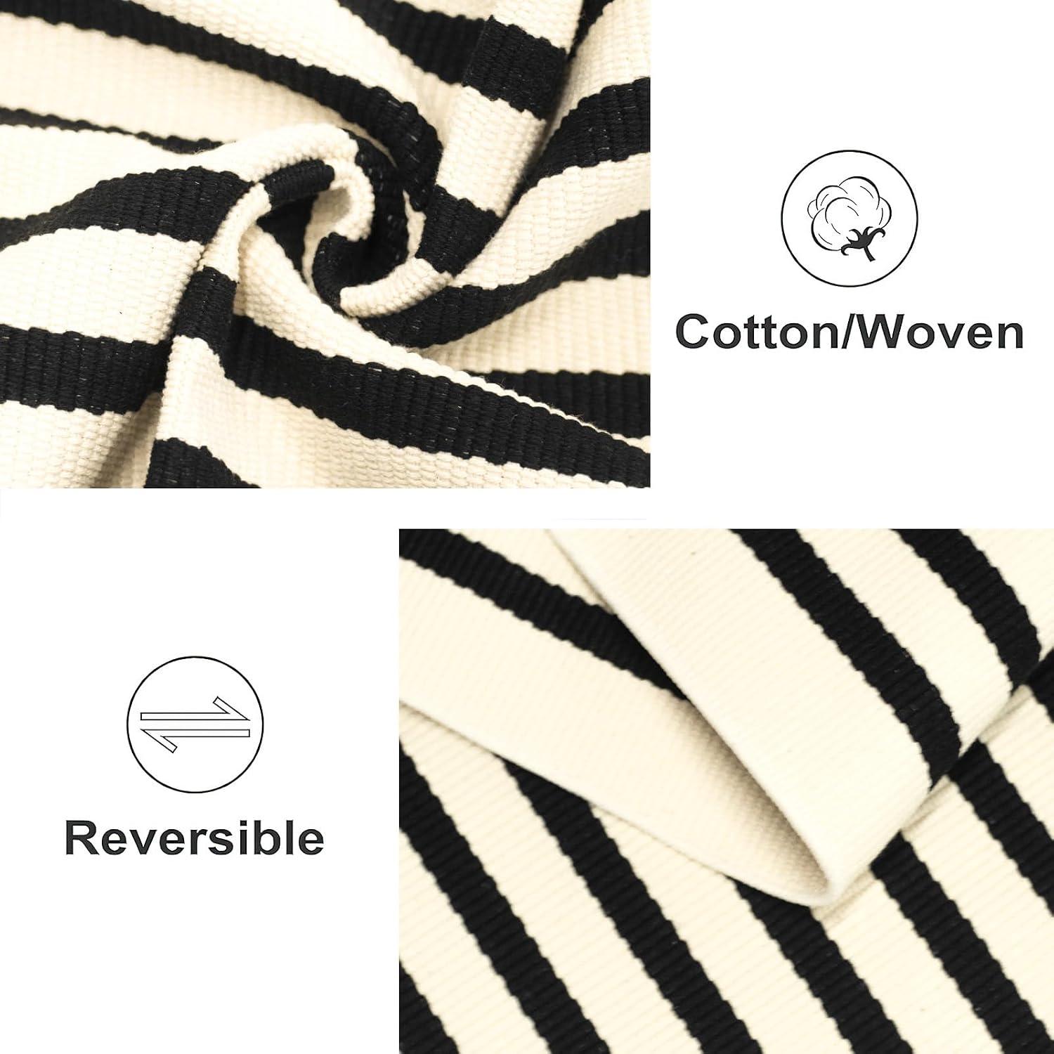 Thumbnail 1 de Striped Outdoor Rug, 24" x 51