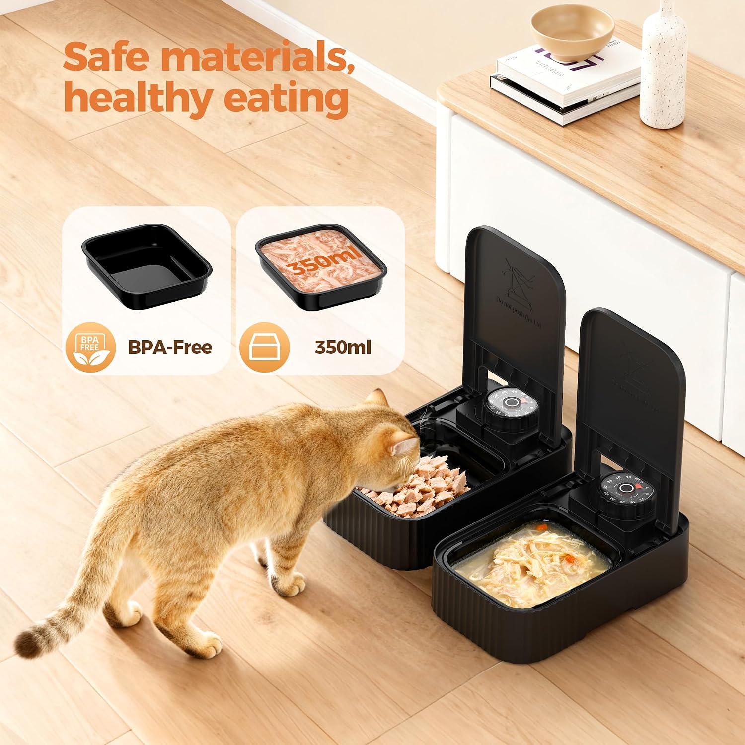 Detalle 2 de Futterautomat 700ML Nassfutterautomat für Katzen