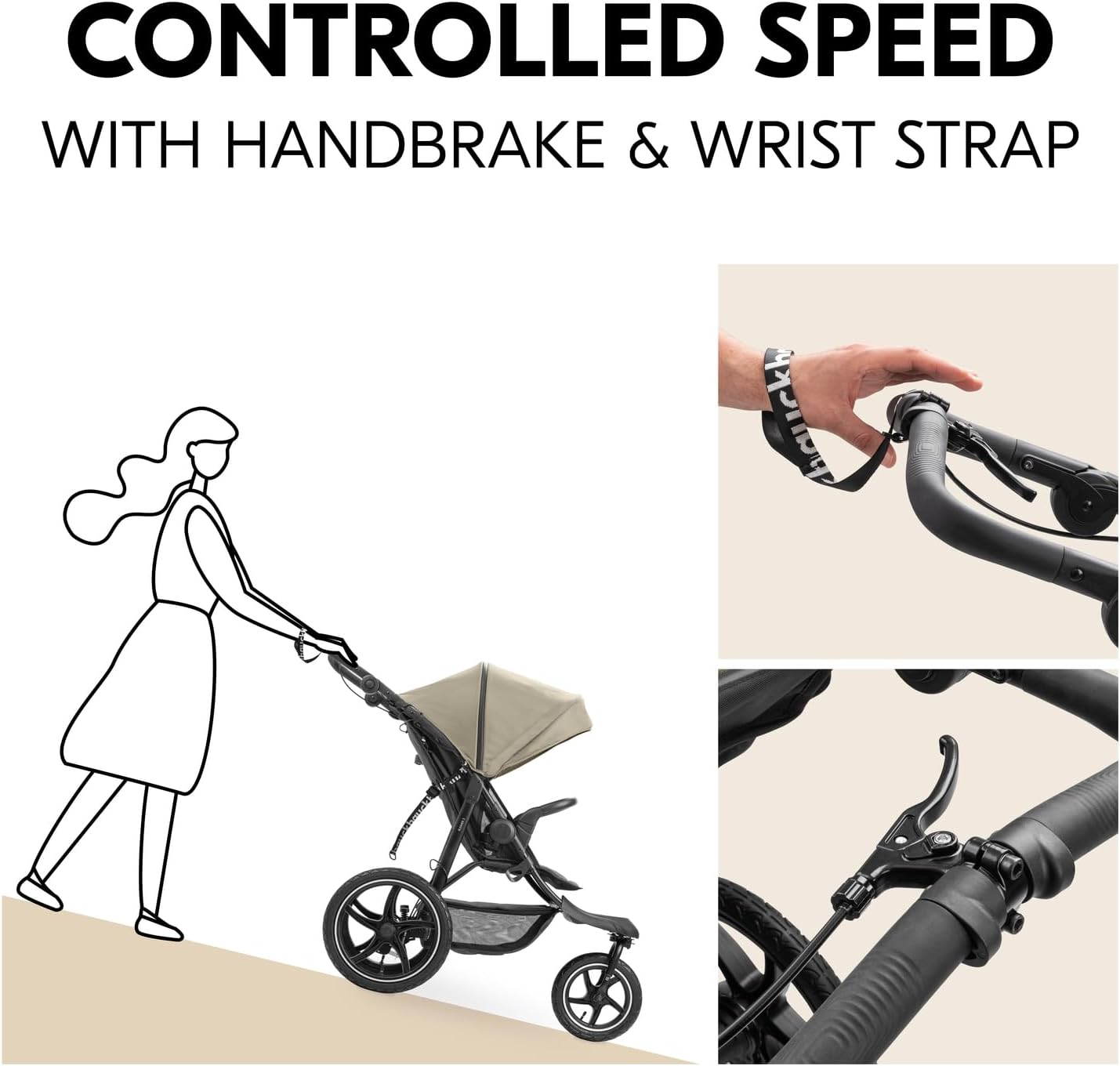 Thumbnail 2 de hauck Runner 3: Olive Heavy Duty All-Terrain Stroller