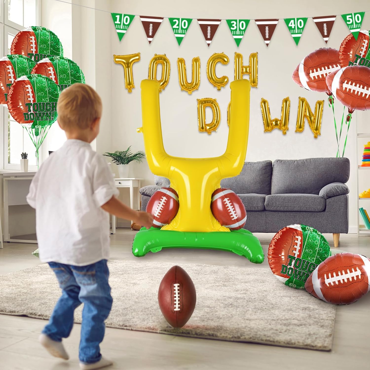 Thumbnail 5 de Football Party Supplies Kit โ Goal Post Balloon Set ๐