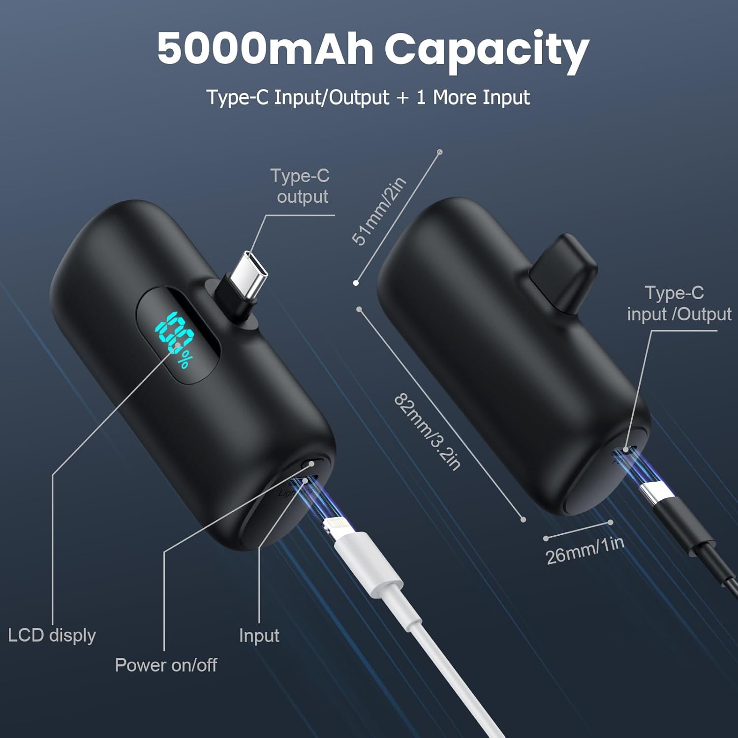Detalle 2 de Feob Power Bank 5000mAh portable charger