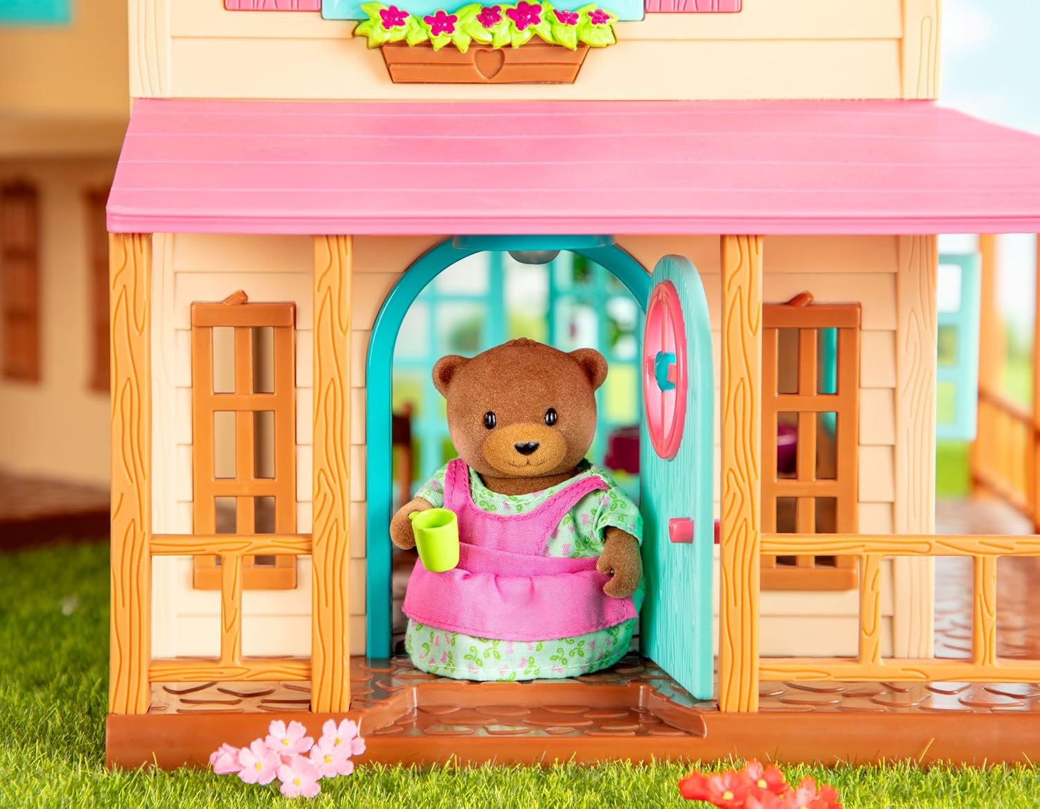 Detalle de Li’L Woodzeez Battat Santénuggle Bear Family – figurines d’ours pour jeu d’imagination (dès 3 ans)