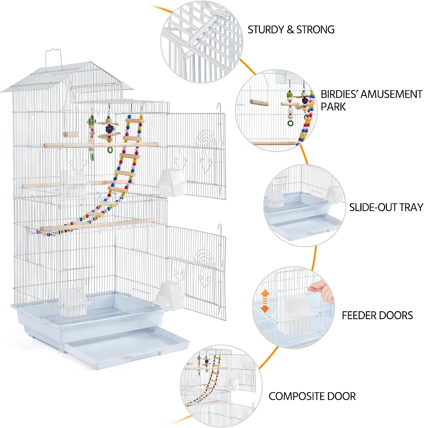 Thumbnail 4 de Yaheetech Bird Cage, 39 in