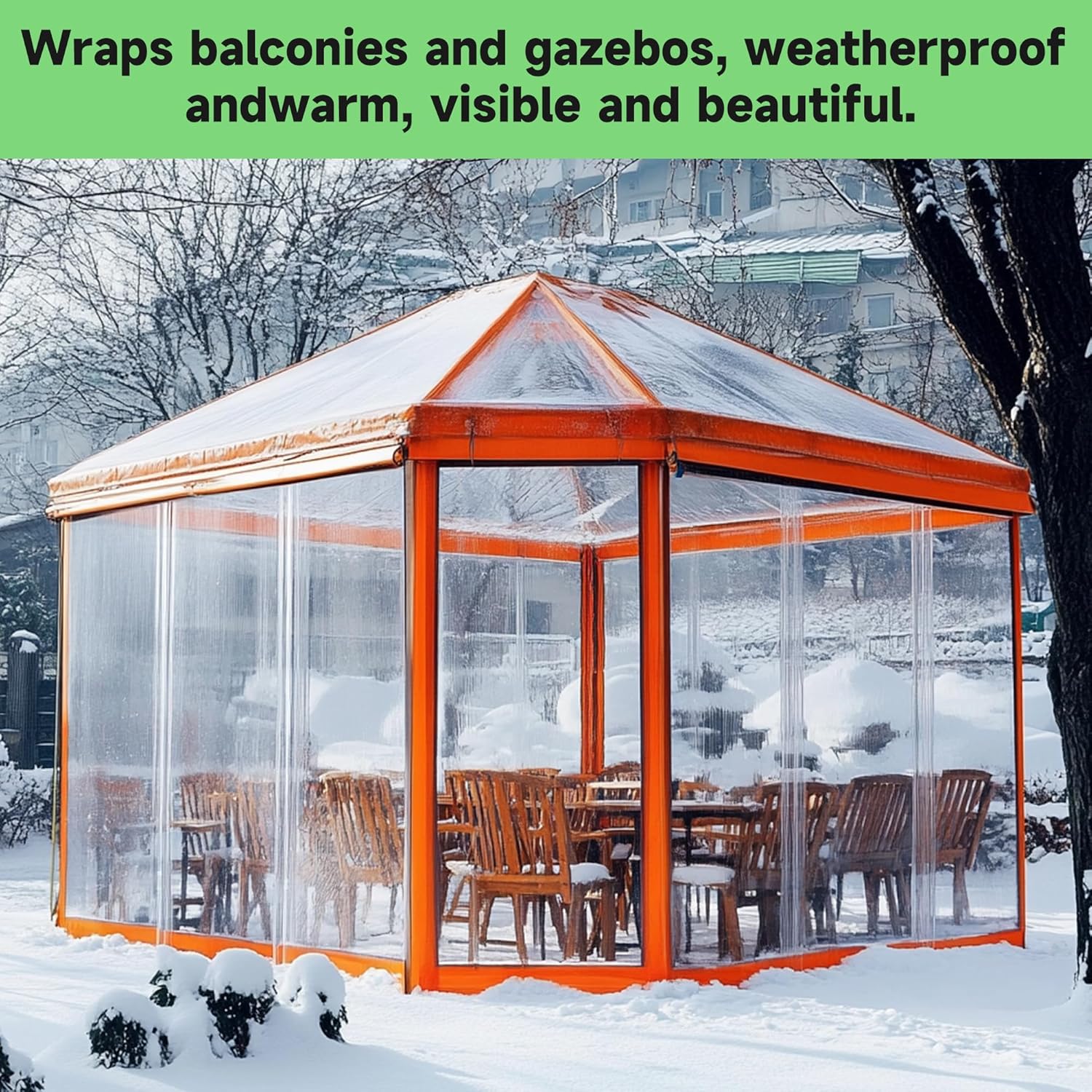 Thumbnail 6 de EASTARP 8'x16' clear vinyl tarp for greenhouse 🏕