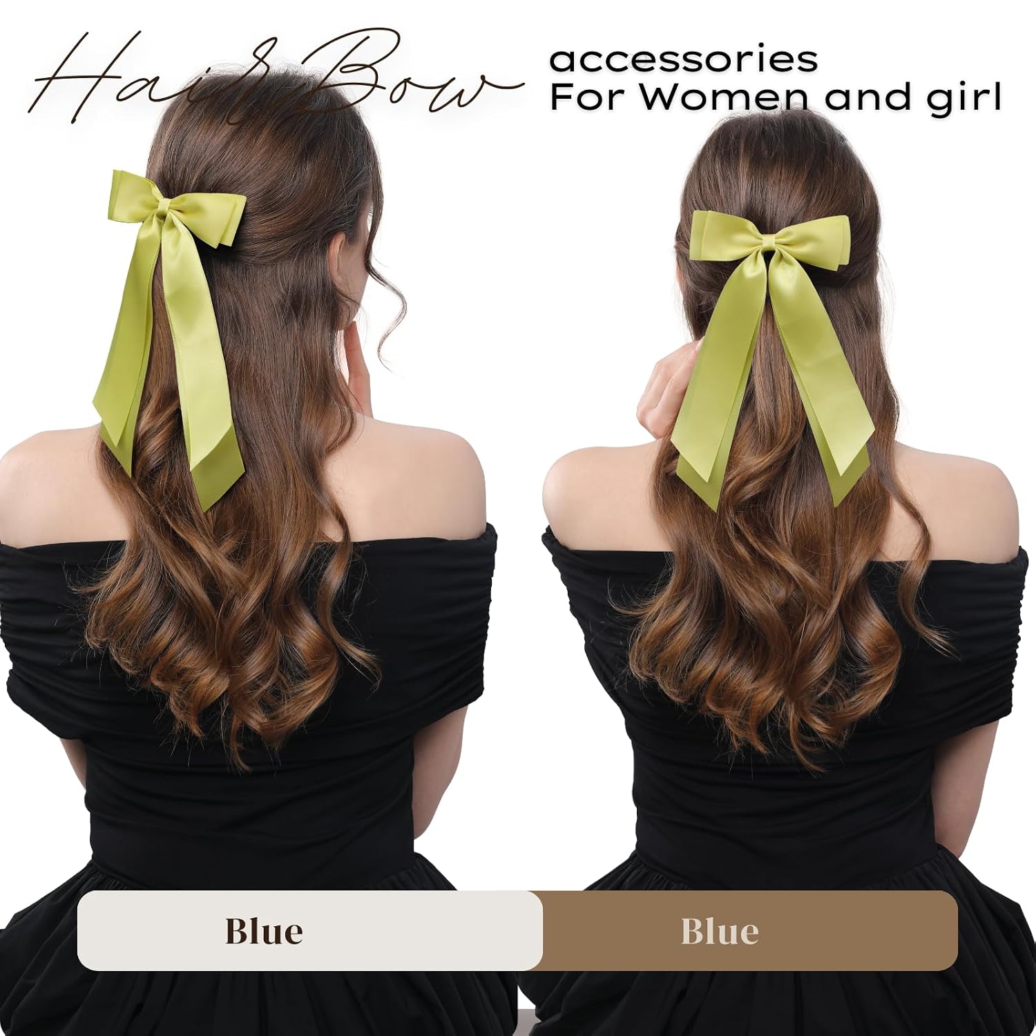 Detalle 1 de LuSeren Satin Hair Bow Clips