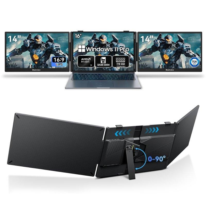 Detalle de Monitor Blackview DCM5 14" FullHD 60Hz IPS: USB-C, carga inversa y altavoz integrado