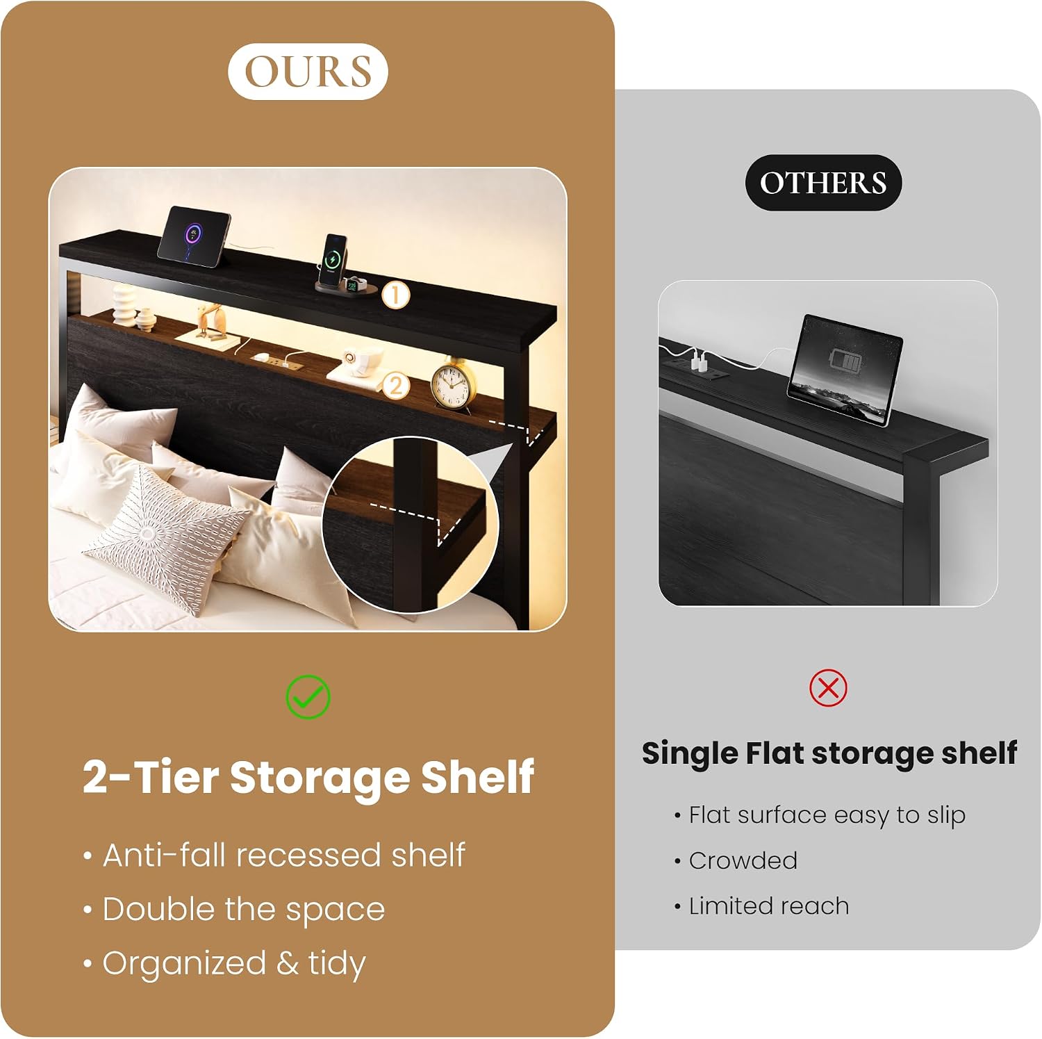 Detalle 1 de SHA CERLIN Queen Bed Frame
