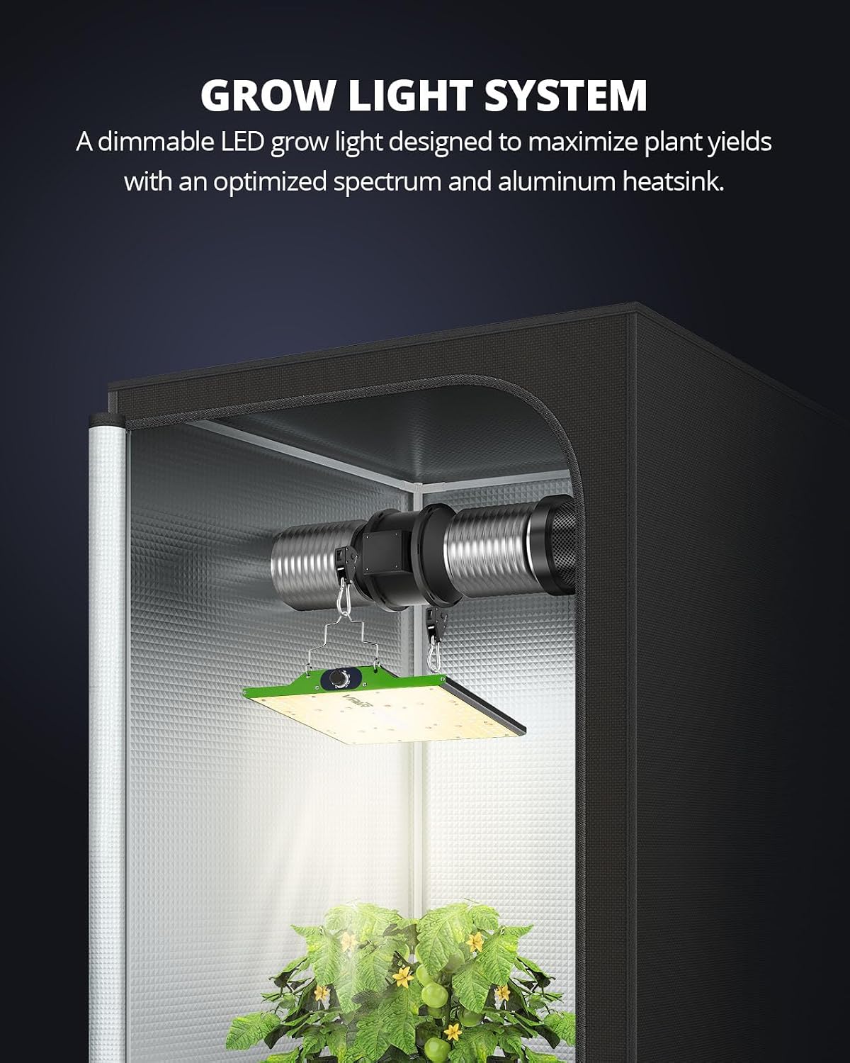 Thumbnail 6 de VIPARSPECTRA P1000 100W LED Grow Light, Full Spectrum, Dimmable, Daisy Chain