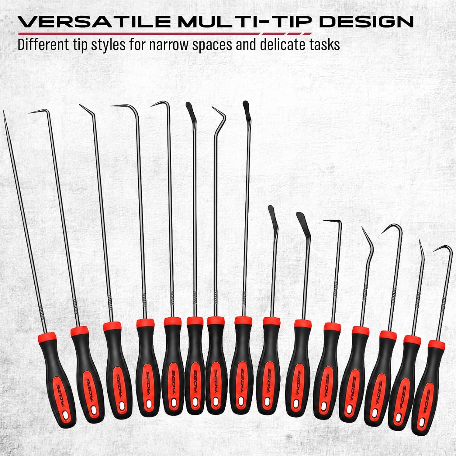 Detalle 1 de SEDY 86808 14-Piece Pick and Hook Tool Set with Long and Mini Picks