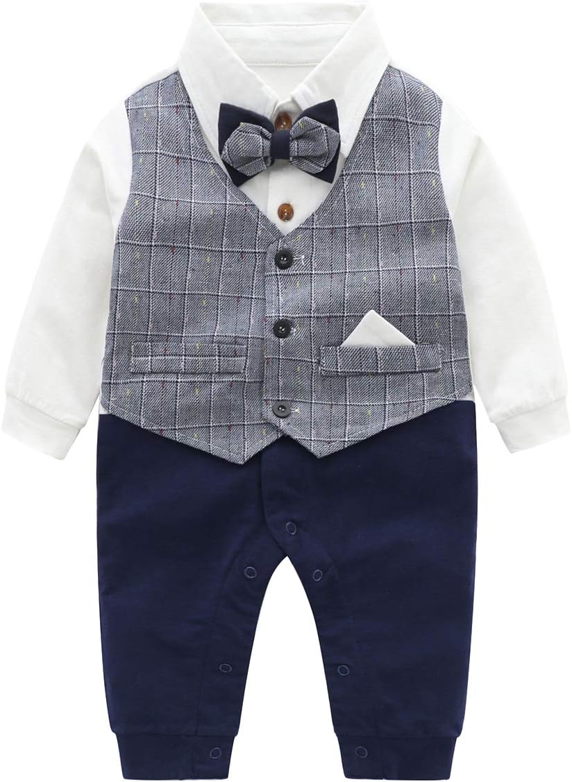 Thumbnail 6 de famuka Baby Boy Tuxedo Romper 3–18 months