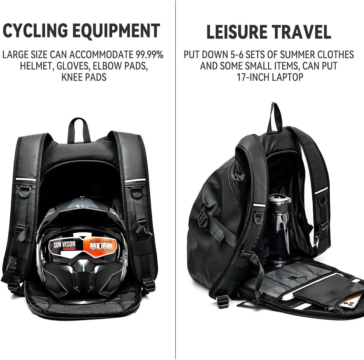 Thumbnail 3 de HYC00 Motorcycle Helmet Backpack: Waterproof, Reflective, and Versatile Daypack