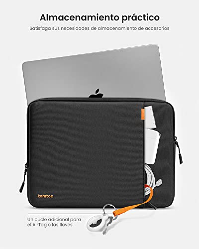 Detalle de tomtoc 360° Funda 13" para MacBook Air 13 (M5/M4/M3/M2/M1) y otros 13" con protección repelente al agua