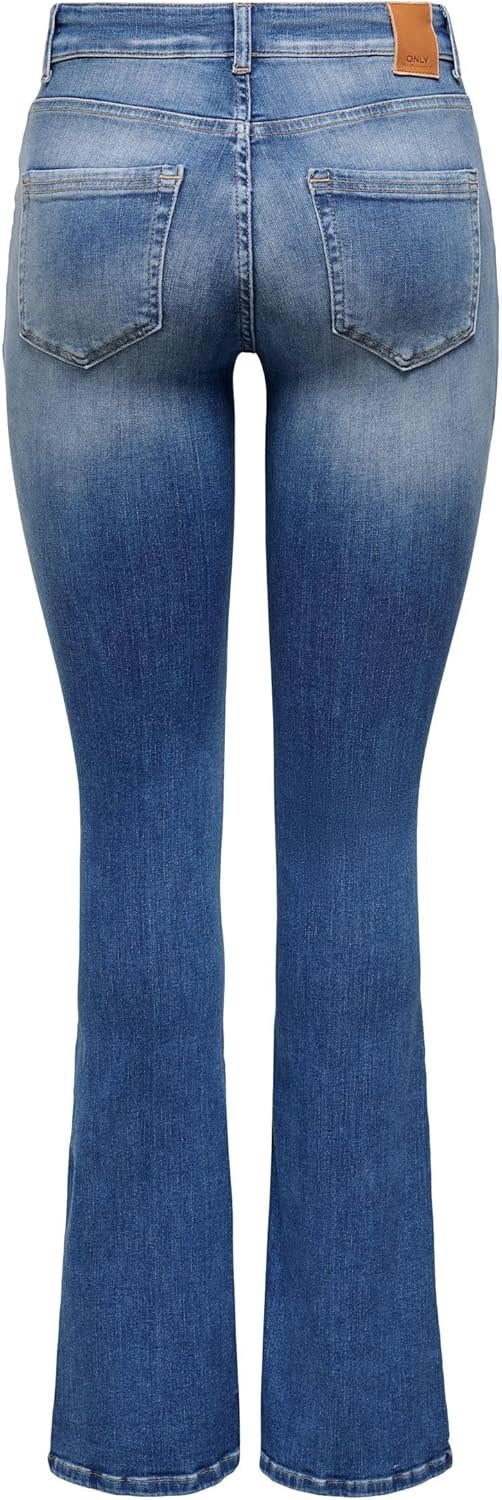 Thumbnail 3 de ONLY Female Flared Fit Jeans „ONLBLUSH“ – Midwaist mit ausgestelltem Bein, 5-Pocket & Reißverschluss