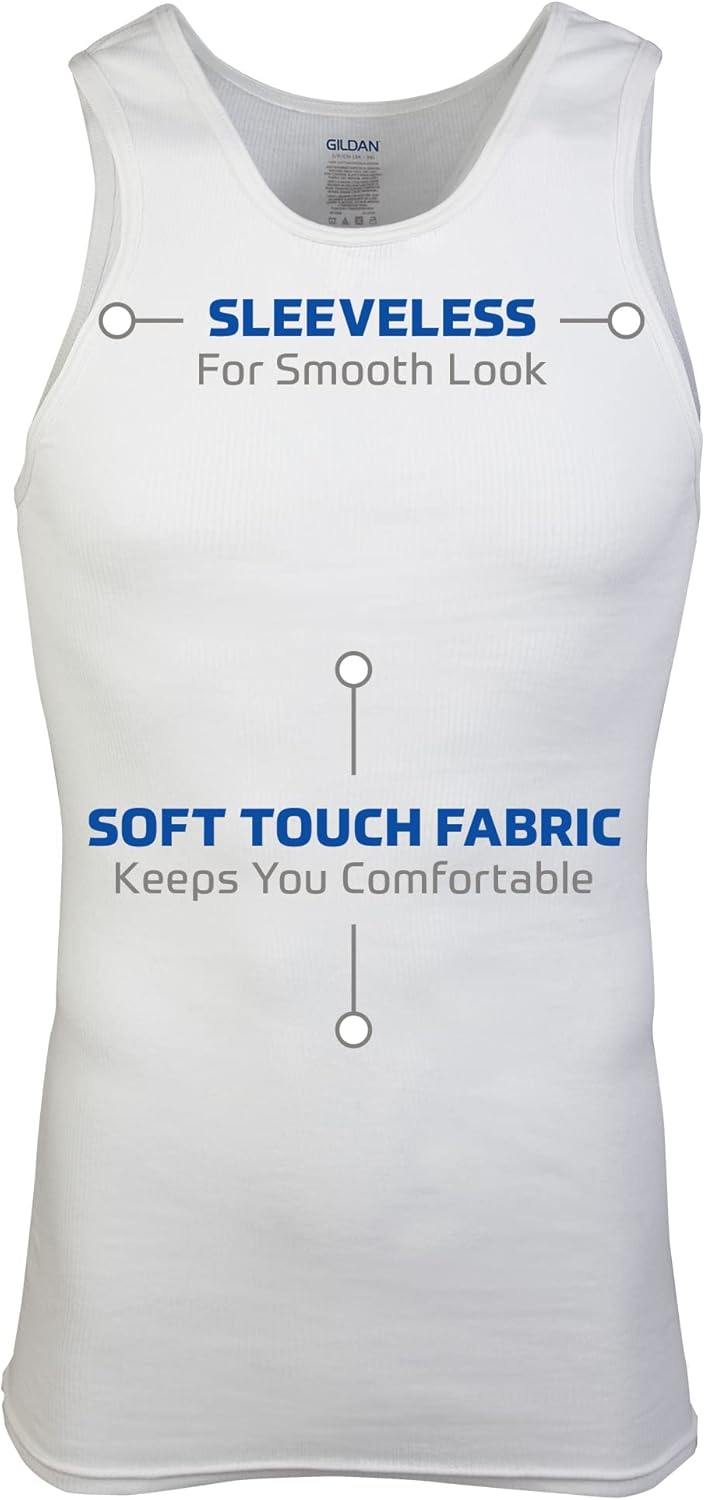 Detalle de Gildan Men's A-Shirts Tank Multipack