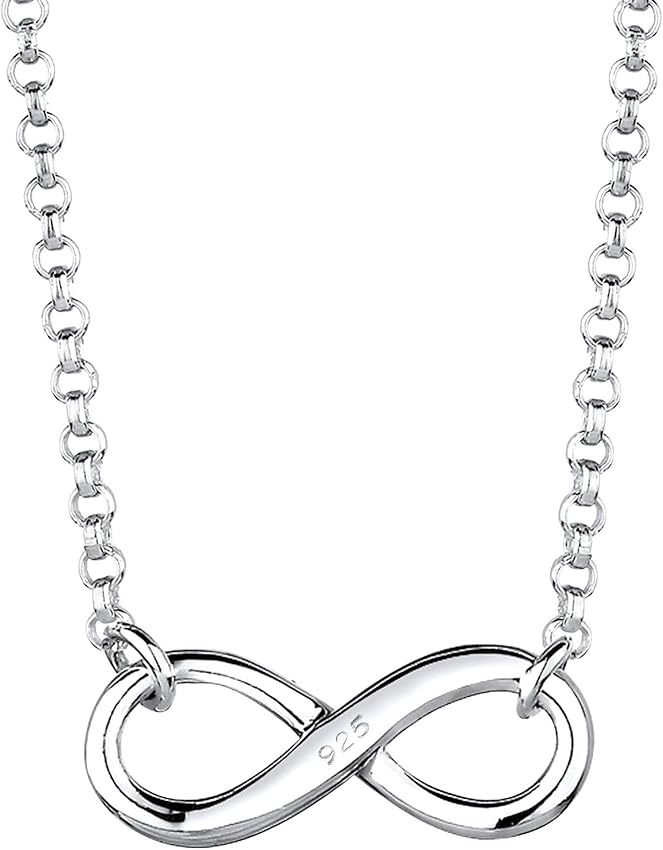 Thumbnail 3 de Elli Collar Mujer Infinity 38 cm 925 plata