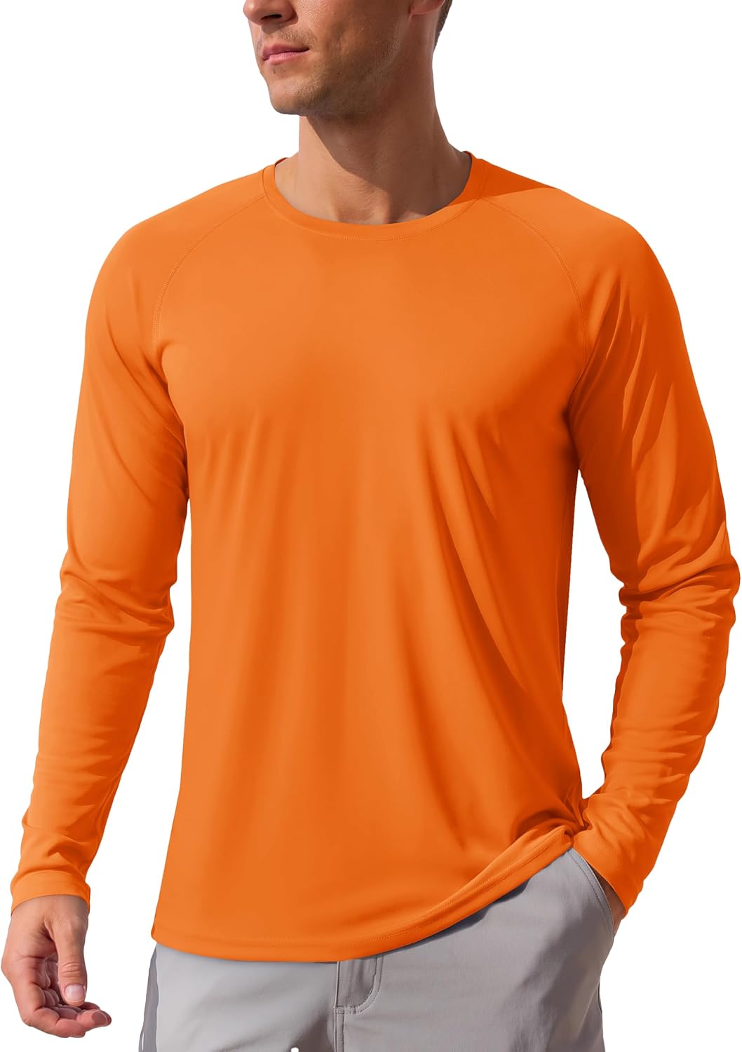 Detalle de TACVASEN Men’s UPF 50+ UV Protection Long Sleeve T-Shirt for Outdoor Hiking & Walking