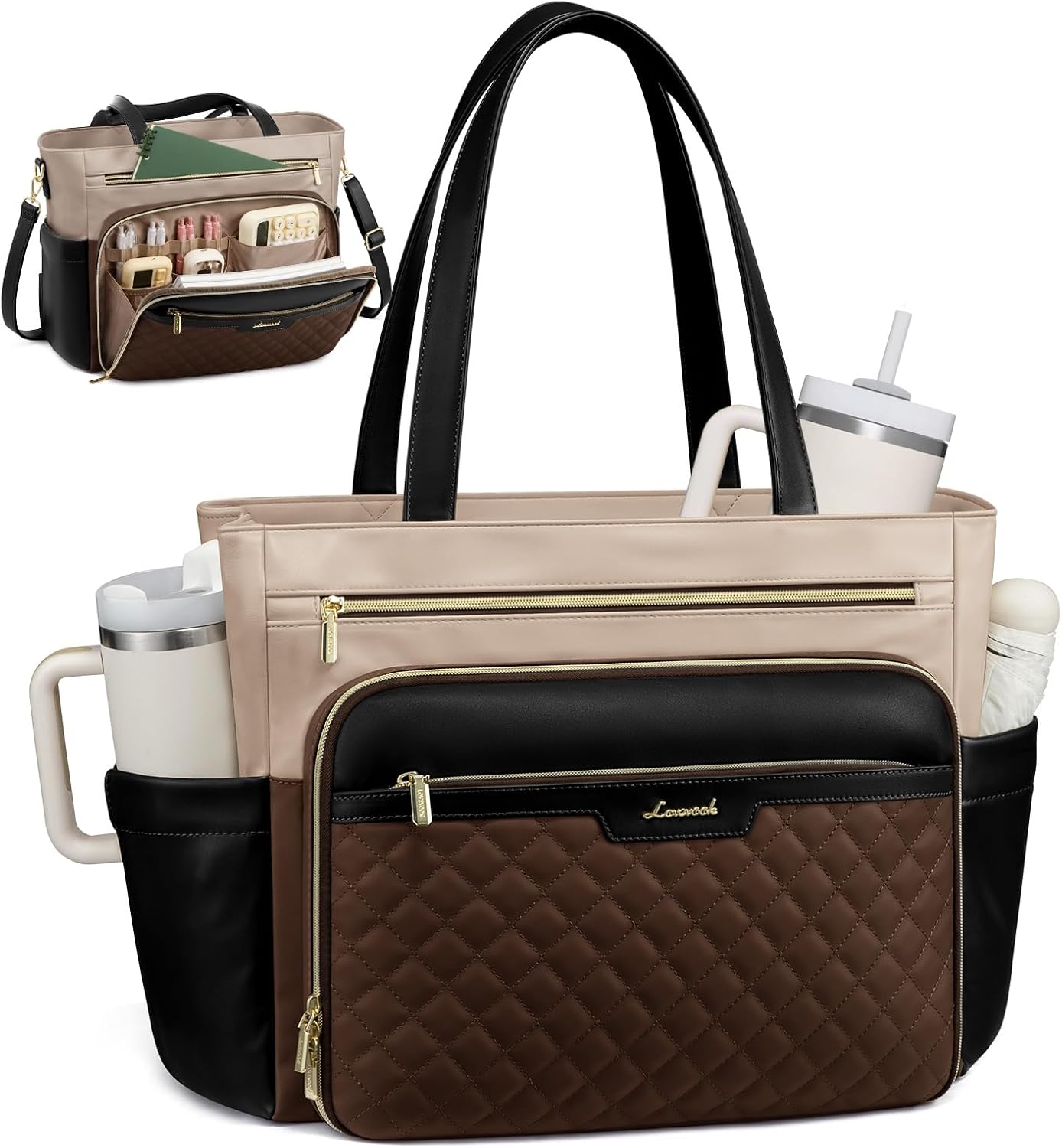 Detalle de LOVEVOOK Teacher Tote Bag PU Leather