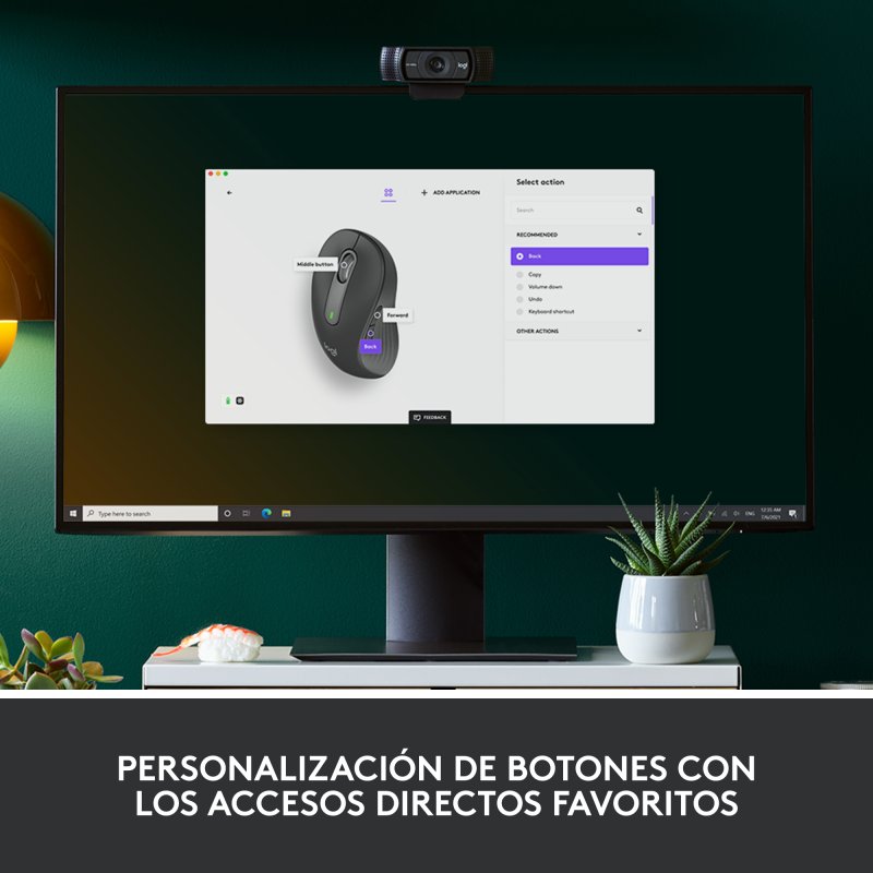Detalle de Logitech Signature M650 L Ratón inalámbrico para zurdos, 2000 DPI