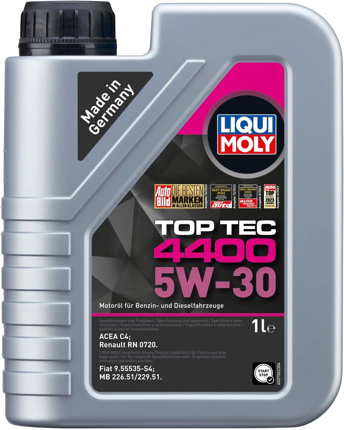 Liqui Moly Top Tec 4400 5W-30 – Synthesetechnologie Motoröl, 1 L