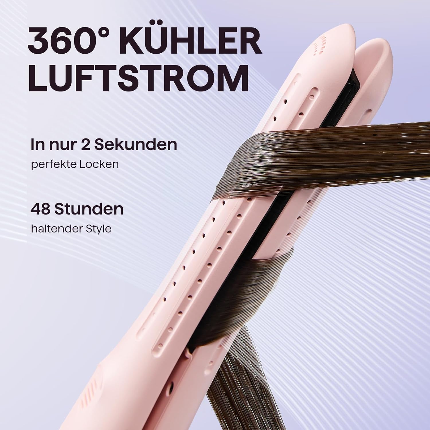 Detalle de Wavytalk Cool Curl Pencil Lockenstab – 3-in-1 für kurzes Haar mit kühlem Luftstrom