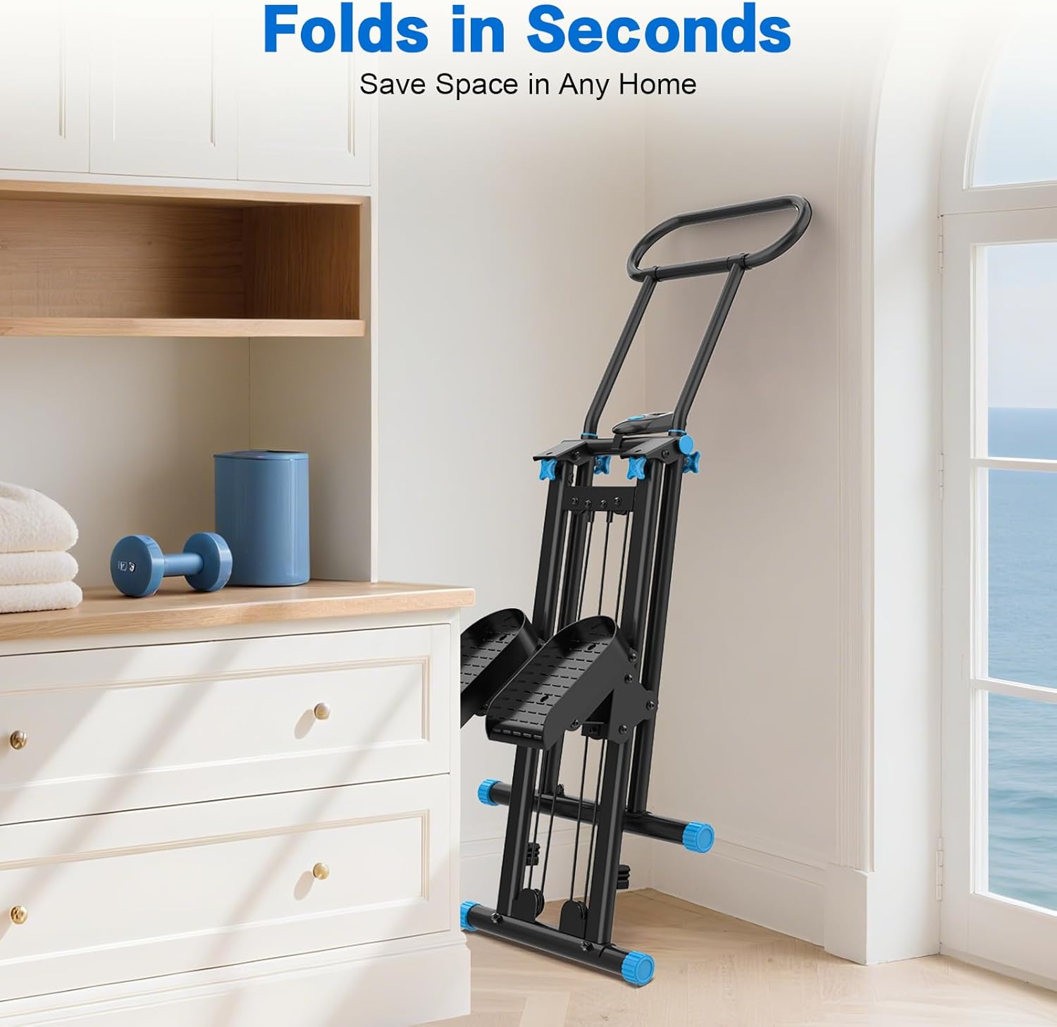 Thumbnail 6 de HXD-ERGO Stair Stepper for Home – New Version with 6 Adjustable Resistance, Folding Vertical Climber