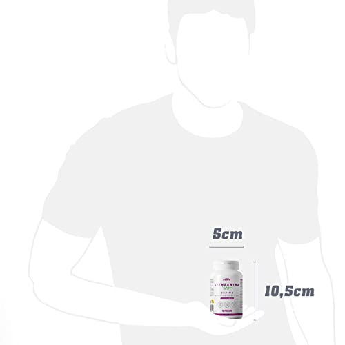 Detalle de HSN L-Teanina 250 mg, 120 cápsulas vegetales con vitaminas B12 y B5
