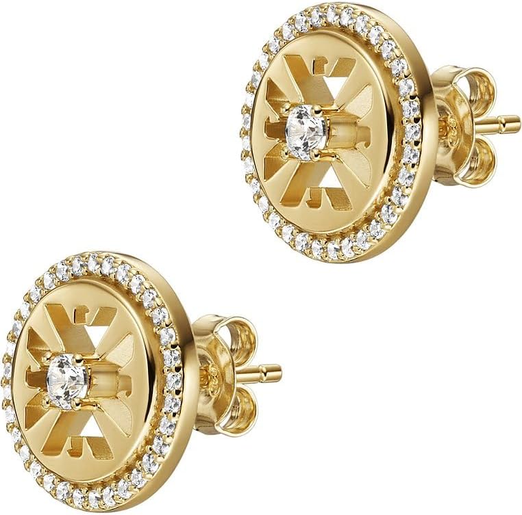 Detalle de Emporio Armani Damen Ohrstecker Goldton Sterling Silber – Post Closure