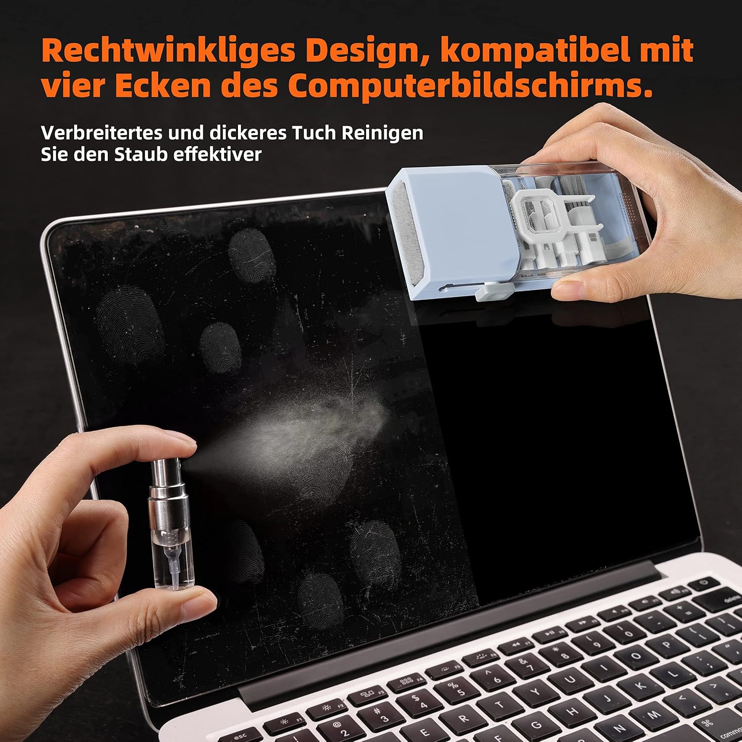 Detalle 2 de Ordilend Tastatur Reinigungsset – 10-in-1 Komplettlösung für Laptop, MacBook und Tablet