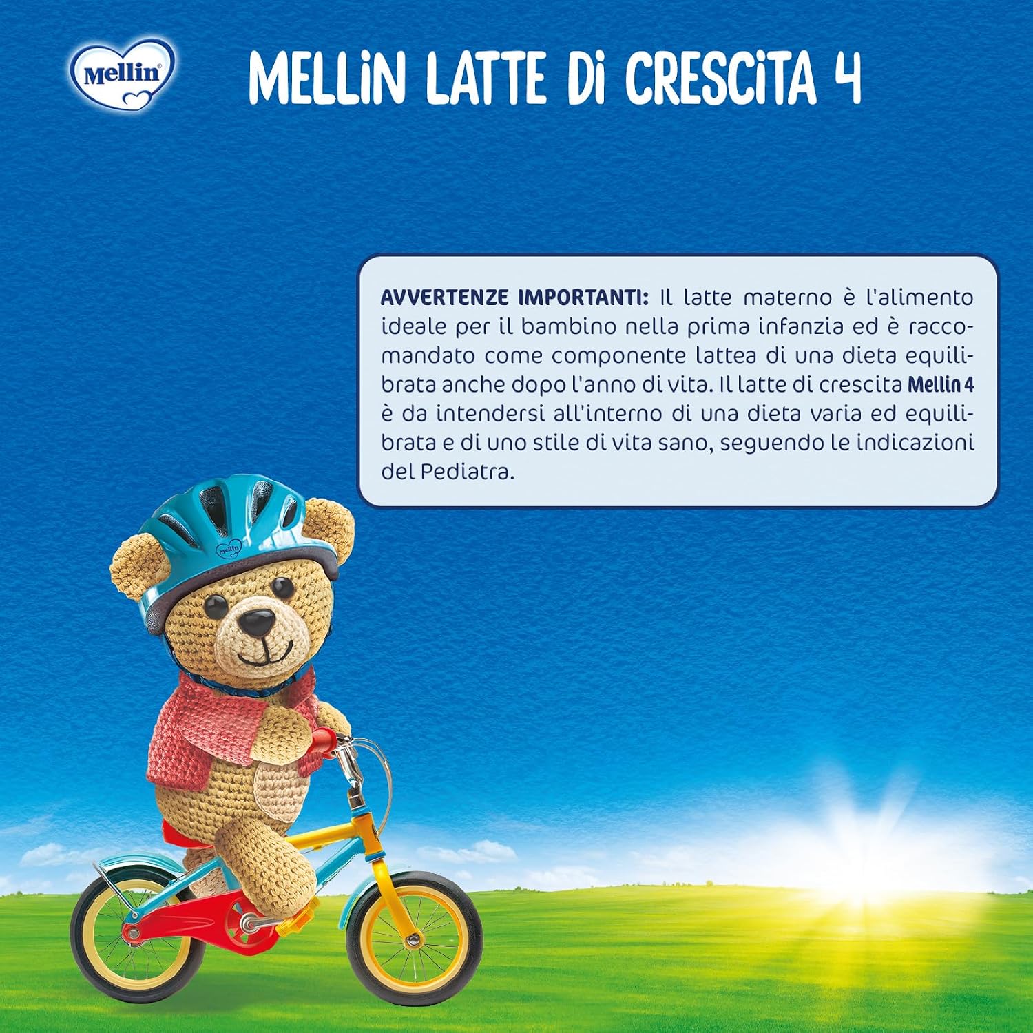 Detalle de MELLIN 4 Latte di Crescita in Polvere per Bambini – Confezione da 3080 g (4x770 g) Delicato