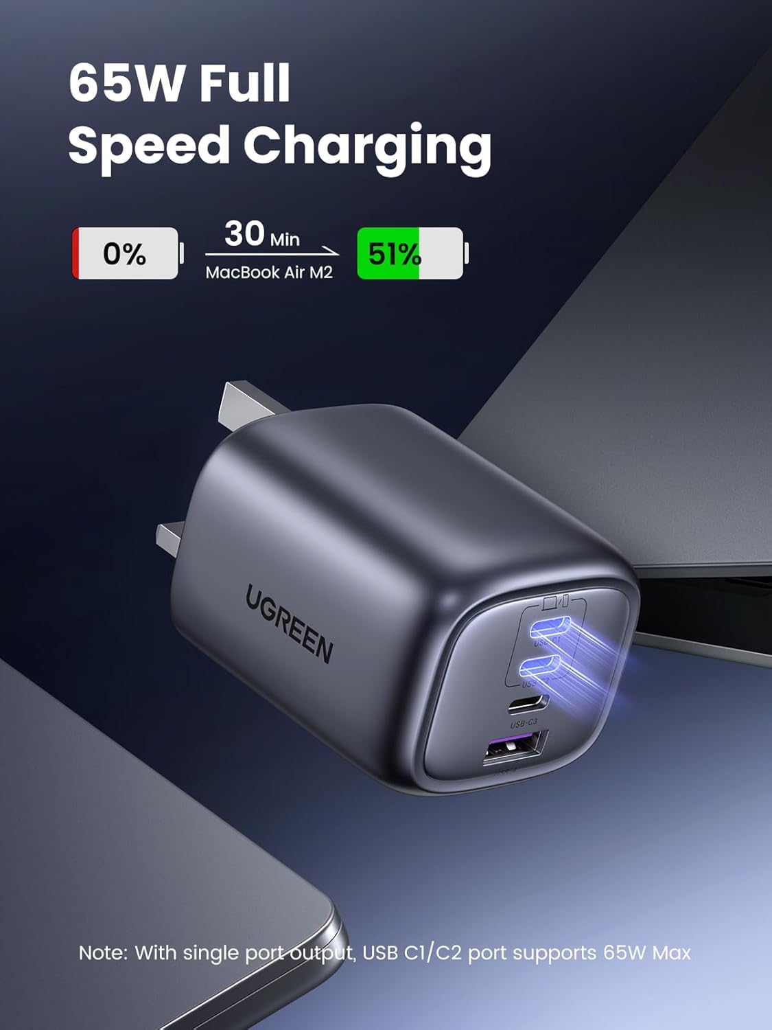 Thumbnail 2 de UGREEN Nexode 65W USB‑C charger for laptops 💻