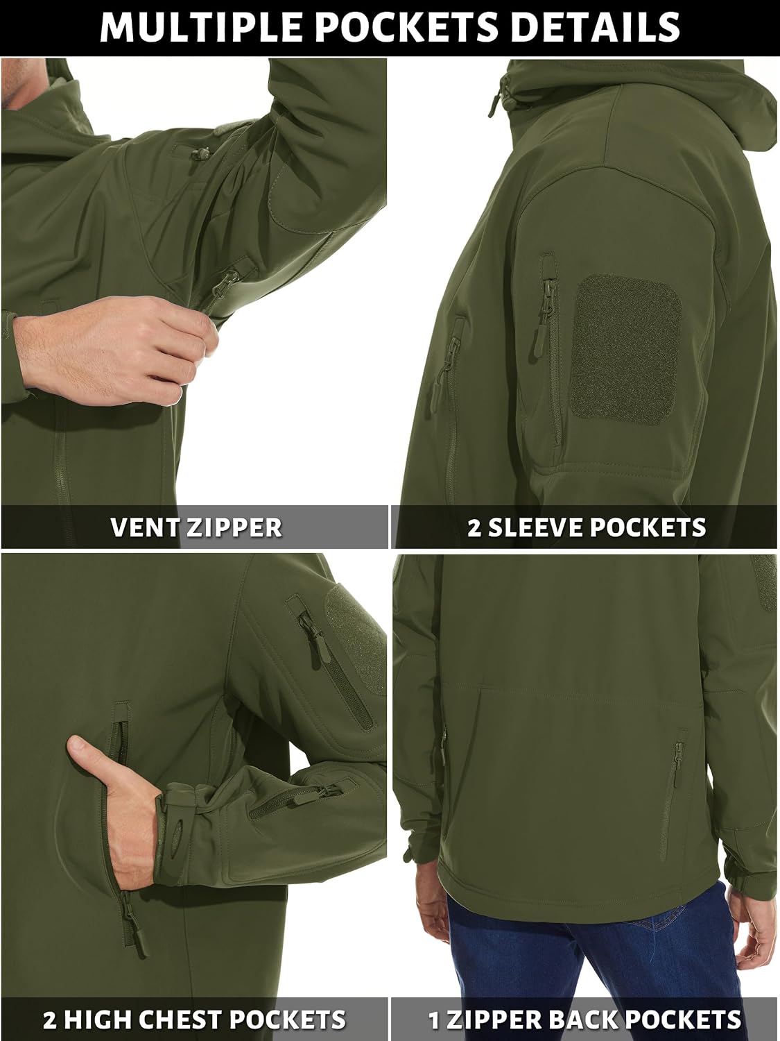 Thumbnail 4 de TACVASEN Special Ops Softshell Jacket 1️⃣0️⃣0℉
