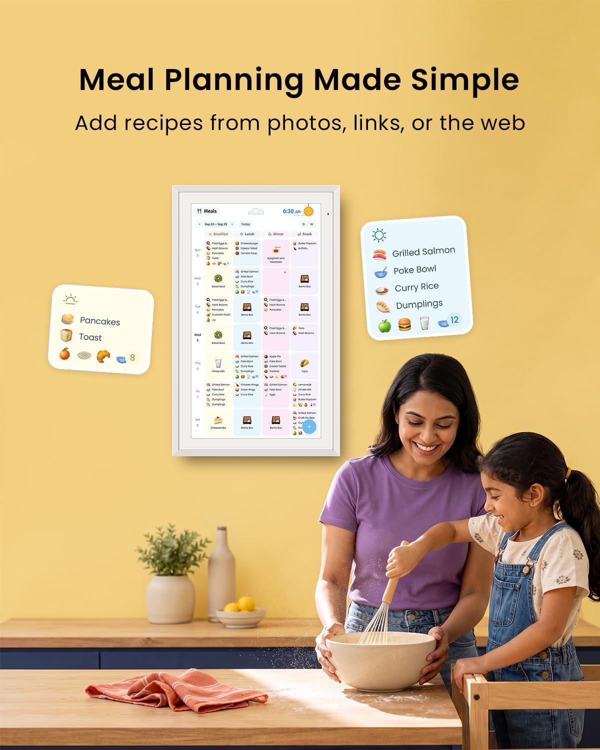 Detalle de Apolosign 21.5-inch Digital Calendar: Dual Mode Smart Wall Planner
