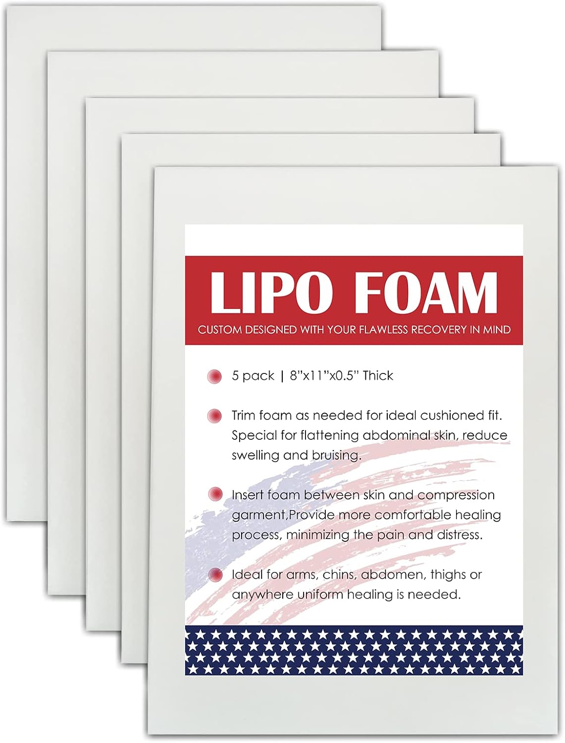 Detalle de KUSMOO Lipo Foam Pads 8 x 11