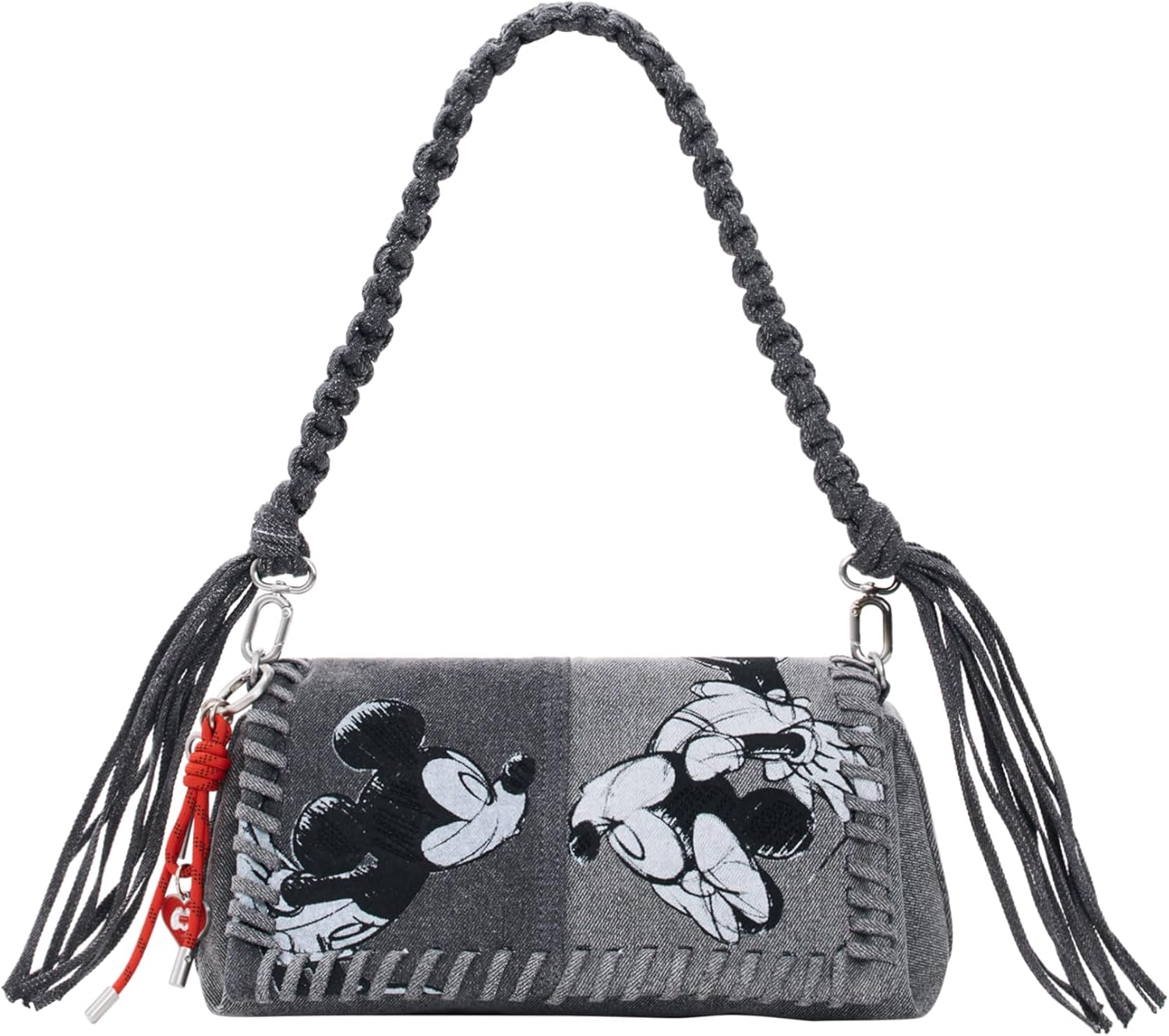 Thumbnail 3 de Desigual borsa a tracolla Mickey Kiss Naron Flap Bag Denim Light Grey