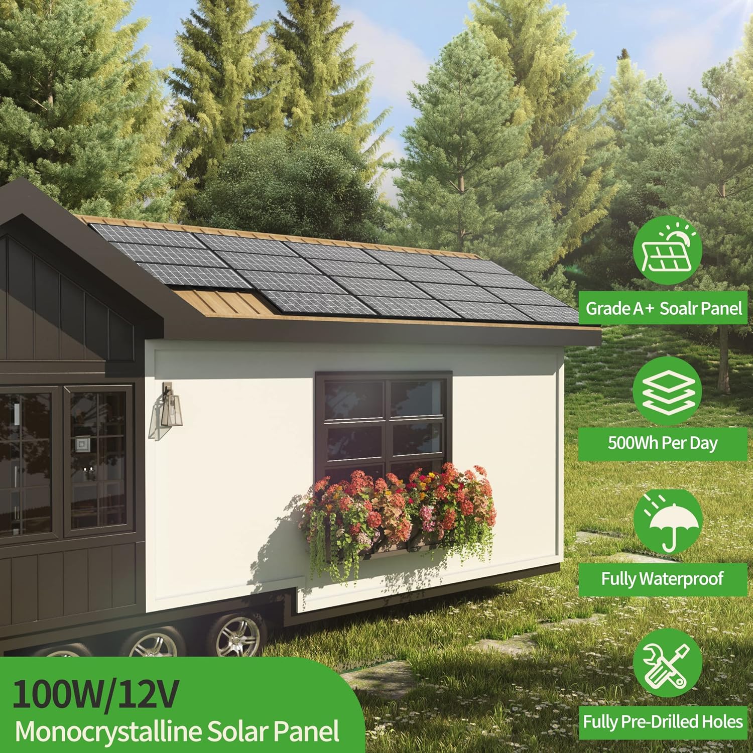 Detalle de JJN 200W Solar Panels, 10BB 12V